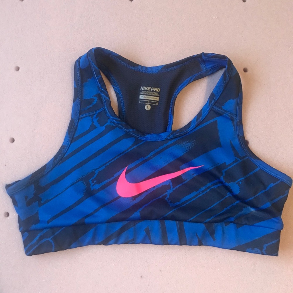 Blue Large Nike Sports Bra